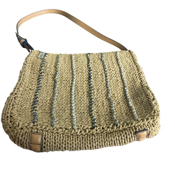 The Sak Tan and Blue Textured Shoulder Bag - Picture 2 of 11